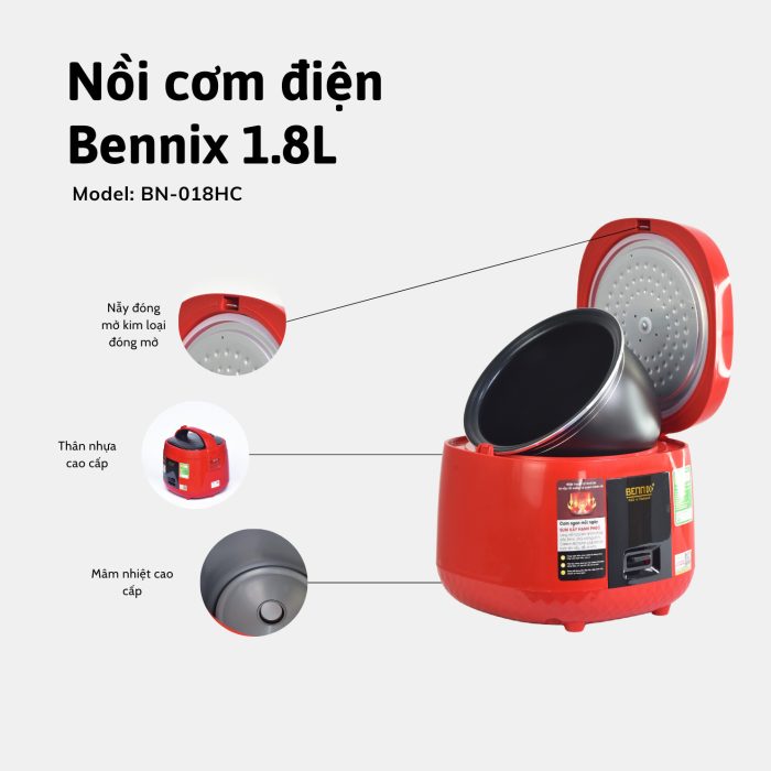 Nồi cơm điện Bennix BN-018HC
